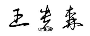 曾慶福王貴森草書個性簽名怎么寫