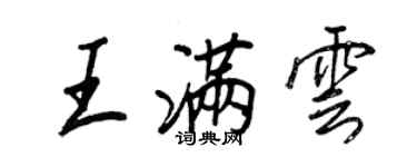王正良王滿雲行書個性簽名怎么寫