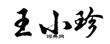 胡問遂王小珍行書個性簽名怎么寫