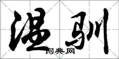 胡問遂溫馴行書怎么寫