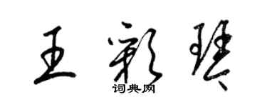 梁錦英王彩琴草書個性簽名怎么寫