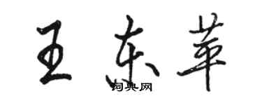 駱恆光王東苹行書個性簽名怎么寫