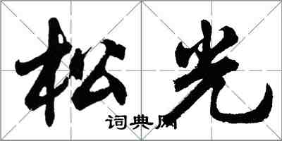 胡問遂松光行書怎么寫