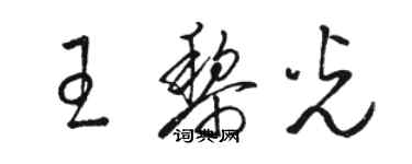 駱恆光王黎光草書個性簽名怎么寫