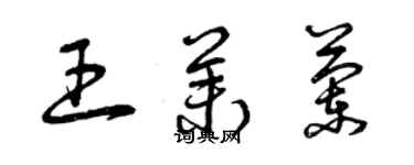 曾慶福王茉蘭草書個性簽名怎么寫