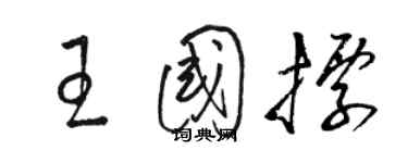 駱恆光王國標草書個性簽名怎么寫