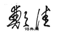 駱恆光鄭佳草書個性簽名怎么寫