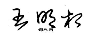 朱錫榮王明相草書個性簽名怎么寫