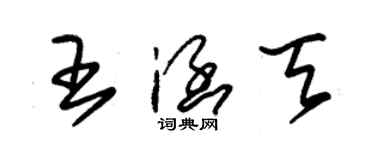 朱錫榮王涵天草書個性簽名怎么寫