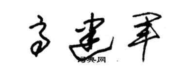 朱錫榮高建軍草書個性簽名怎么寫