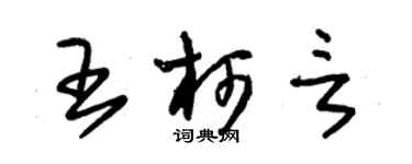 朱錫榮王柯言草書個性簽名怎么寫