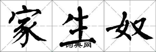 翁闓運家生奴楷書怎么寫