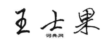 駱恆光王士果行書個性簽名怎么寫