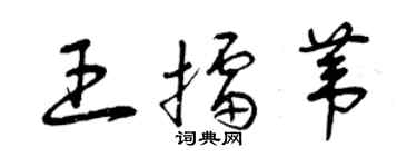 曾慶福王擂葦草書個性簽名怎么寫