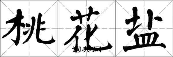 翁闓運桃花鹽楷書怎么寫