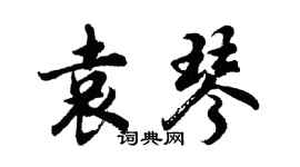 胡問遂袁琴行書個性簽名怎么寫