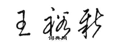 駱恆光王裕新草書個性簽名怎么寫
