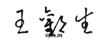 駱恆光王歡生草書個性簽名怎么寫