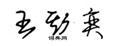 朱錫榮王斯奕草書個性簽名怎么寫