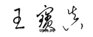 駱恆光王寶真草書個性簽名怎么寫