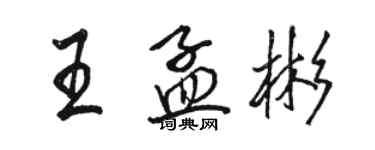 駱恆光王孟彬行書個性簽名怎么寫