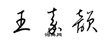 梁錦英王嘉韻草書個性簽名怎么寫