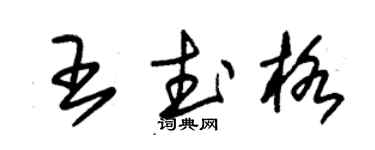 朱錫榮王武格草書個性簽名怎么寫