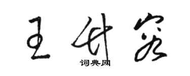 駱恆光王竹容草書個性簽名怎么寫