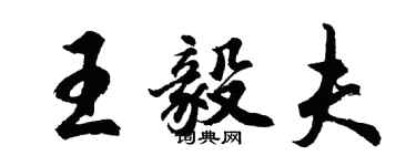 胡問遂王毅夫行書個性簽名怎么寫