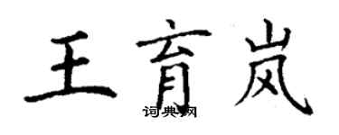 丁謙王育嵐楷書個性簽名怎么寫