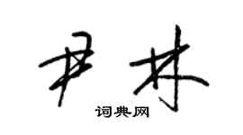 梁錦英尹林草書個性簽名怎么寫