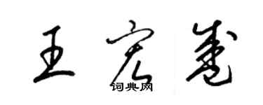 梁錦英王宏盛草書個性簽名怎么寫