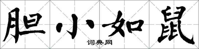 翁闓運膽小如鼠楷書怎么寫