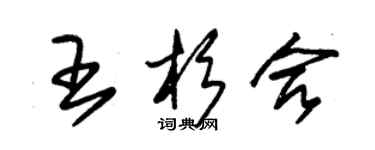 朱錫榮王杉合草書個性簽名怎么寫
