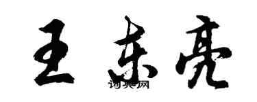 胡問遂王東亮行書個性簽名怎么寫