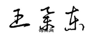 曾慶福王舉東草書個性簽名怎么寫