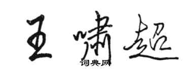 駱恆光王嘯超行書個性簽名怎么寫