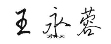 駱恆光王永蓉行書個性簽名怎么寫