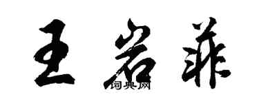 胡問遂王岩菲行書個性簽名怎么寫