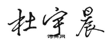 駱恆光杜宇晨行書個性簽名怎么寫