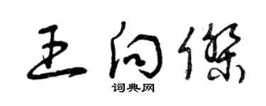 曾慶福王向傑草書個性簽名怎么寫