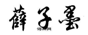 胡問遂薛子墨行書個性簽名怎么寫