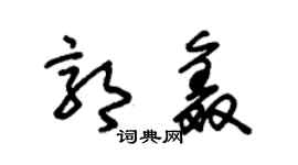 朱錫榮郭鑫草書個性簽名怎么寫