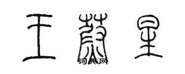 陳墨王蔚星篆書個性簽名怎么寫