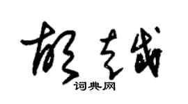 朱錫榮胡越草書個性簽名怎么寫