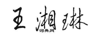 駱恆光王湘琳行書個性簽名怎么寫