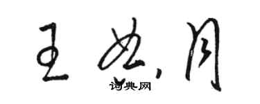 駱恆光王典月草書個性簽名怎么寫