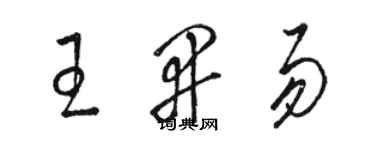 駱恆光王開易草書個性簽名怎么寫