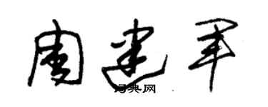 朱錫榮周建軍草書個性簽名怎么寫