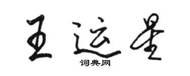 駱恆光王運星行書個性簽名怎么寫